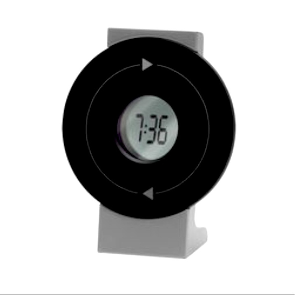 Rotating 4-In-1 LCD Alarm Clock